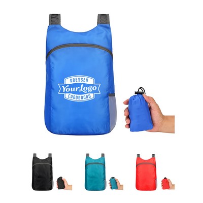 Promotional Foldable Backpack - Polyester & Waterproof