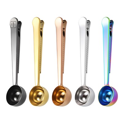 Stainless Steel Coffee Spoon w/Clip