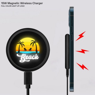 MAGNETIC LIGHT-UP WIRELESS CHARGER *15W Fast Charge*