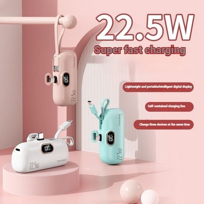 Portable Mini Capsule Power Bank 5000mah