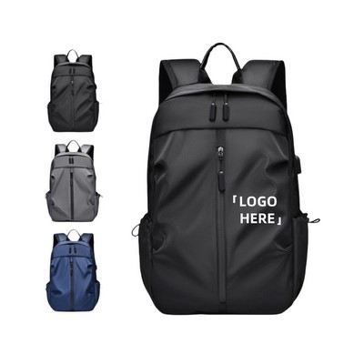 Oxford Cloth Backpack W/ Usb Port