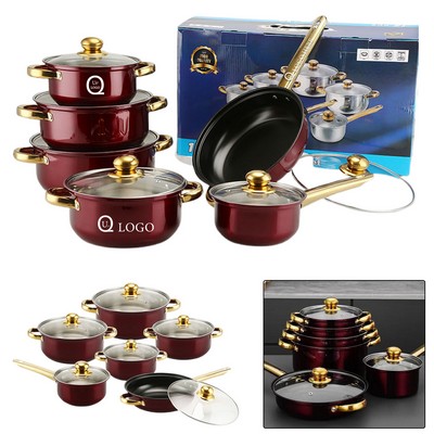 12-Piece Nonstick Kitchen Cookware Set