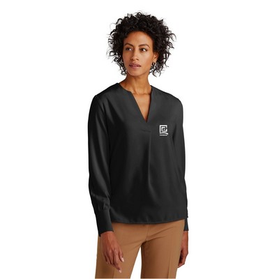 Brooks Brothers® Women's Open-Neck Satin Blouse