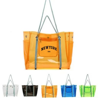 Heavy Duty PVC Water resistan Large Capicity Clear Bag