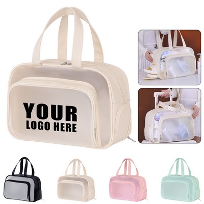 PVC Travel Toiletry Bag with Shoe Compartment