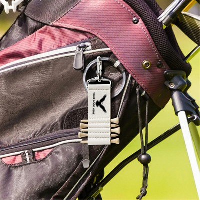 Personalized Leather Golf Tee Holder Tag Gift