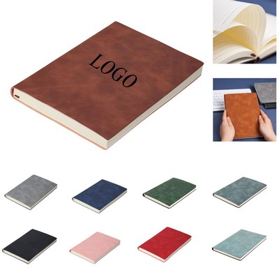 200-Page A5 Notebook Sheepskin-Like PU Leather Cover