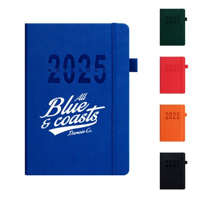 2025 Monthly Daily Planner Notebook with Leather Cover
