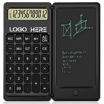 Portable 2-in-1 Calculator with Built-in Notepad for Students and Professionals