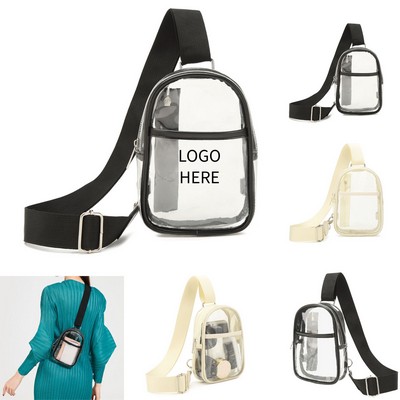 PVC Transparent Shoulder Bag for Outdoor Travel