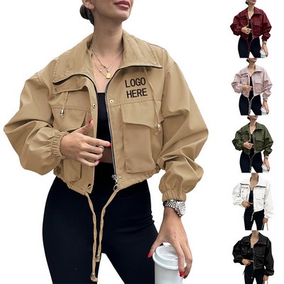 Urban Relaxed-Fit Zip-Up Bomber Jacket