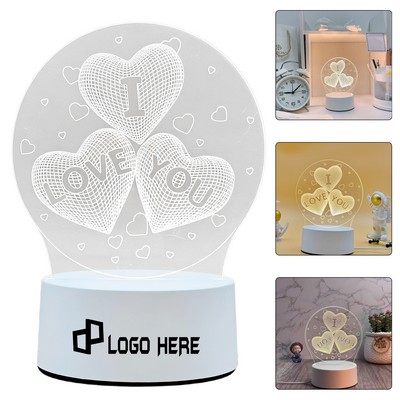 Illuminate Your Love-Custom 3D Heart Night Light