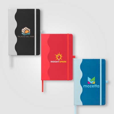 Grete Recycled Wave Pattern Journal - A5 - Full-Color Inkjet