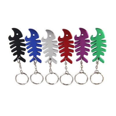 Fish Bone Keyring Bottle Opener