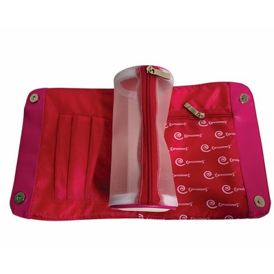 Faux leather toiletry bag