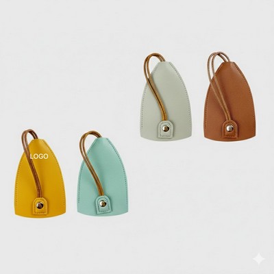 Pull-Out Car Key Case Mini Portable PU Leather Key Organizer Compact Key Sleeve Protector