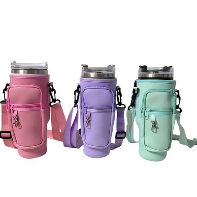 Neoprene Bottle Carrier bag with Phone Pocket