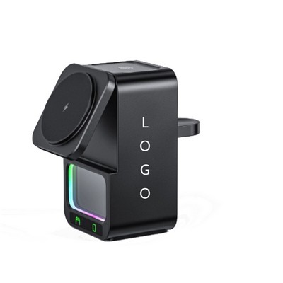 Bluetooth Speaker Wireless Charger All-in-One Desktop Phone Holder