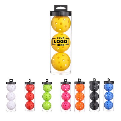 3Pc 40 Holes Outdoor Pickleball Balls