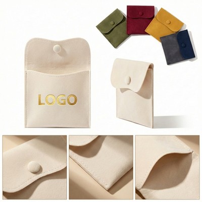 Velvet Snap-Button Jewelry & Small Item Storage Pouches