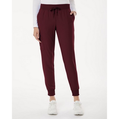 Jaanuu Women's Petite Sizes Silex Knit-Waist Scrub Joggers - W20003P
