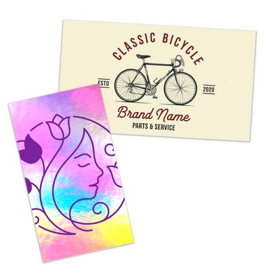 2" x 3.5" Rectangle Metallic Sticker
