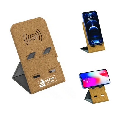 10W Cork Wireless Charger & Phone Stand