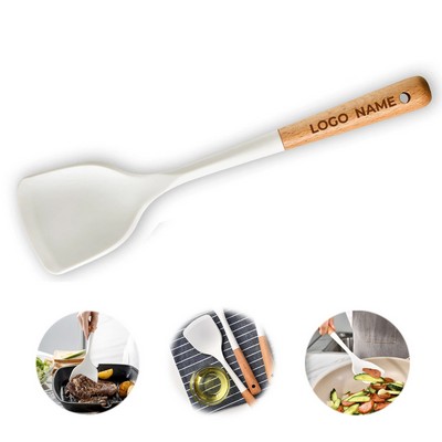 Mini Silicone Spatula with Wooden Handle