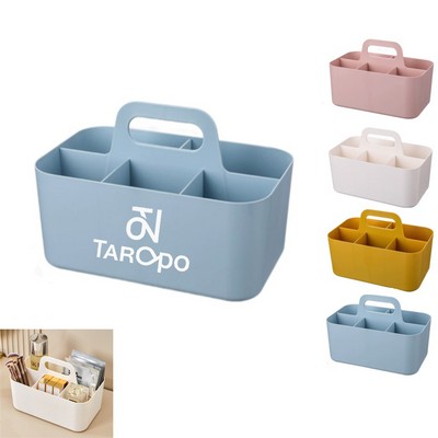 9 7/10" Plastic Portable Storage Box W/ 5 Compartments