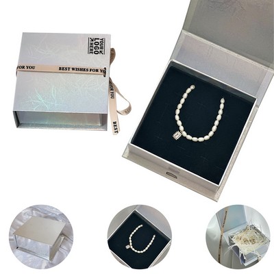 Elegant Silver Jewelry Presentation Box