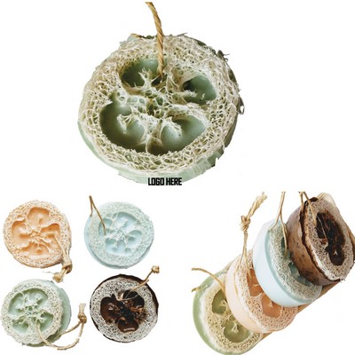 Handmade Loofah Sponge Soap Bar with Coconut