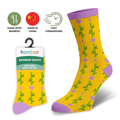 Bamboo Crew Dress Socks Adult Made in China