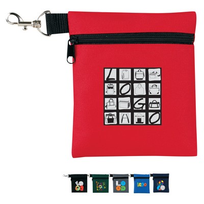 Golf Tee Pouch with Carabiner Clip