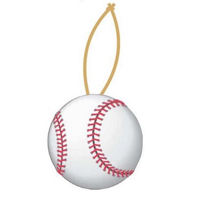 Baseball Ornament w/ Clear Mirrored Back (8 Square Inch)