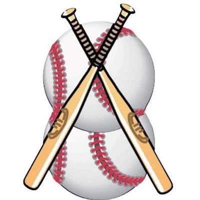 Baseballs & Bats Maxi Magnet (10 Square Inch)