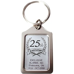 The Tombstone Silver Plated Key Tag