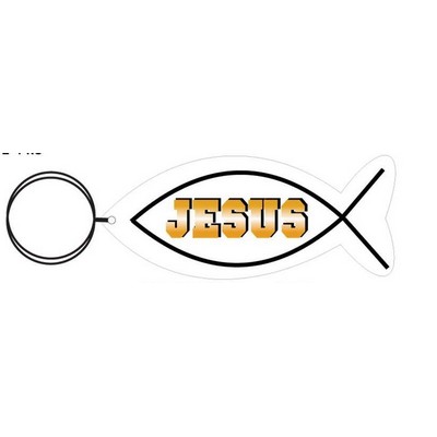 Jesus Fish Executive Keychain w/Mirrored Back (6 Square Inch)