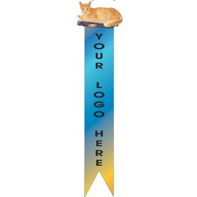 Angora Cat Bookmark w/ Black Back
