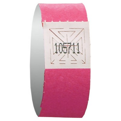 3/4" Tyvek Neon Pink Admission Bracelet