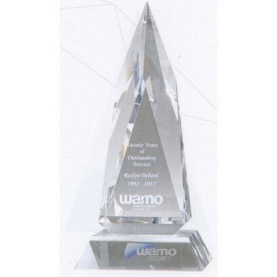 Small Optical Crystal Zenith Award w/Base