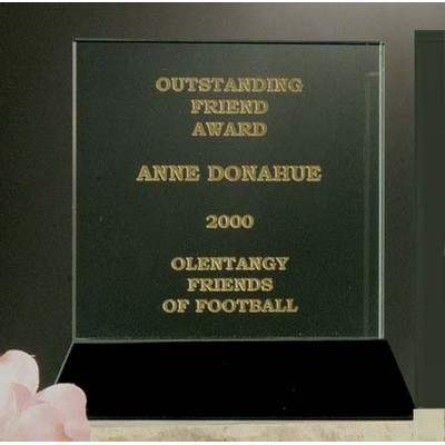 8" Jade Glass Square Award