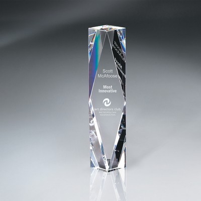 Crystal Faceted Block Tower (Small)