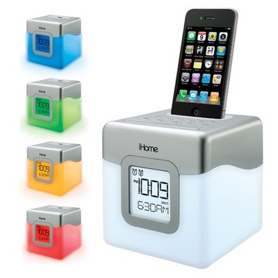 iHome Glowtunes Color Changing Dual Alarm Clock Speaker System