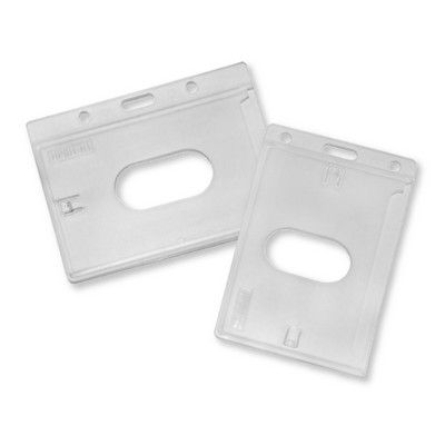 Vertical Hard Plastic Badge Holder