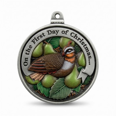Twelve Days of Christmas 3D Gallery Print Mini Ornament (Day 1 - A Partridge in a Pear Tree)