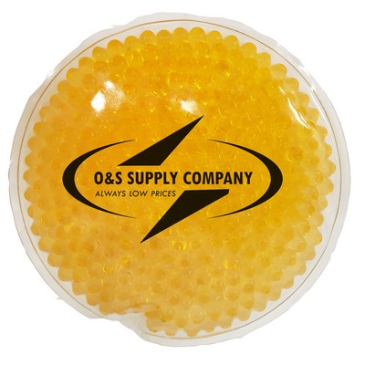 Orange Round Hot/Cold Pack w/Gel Beads
