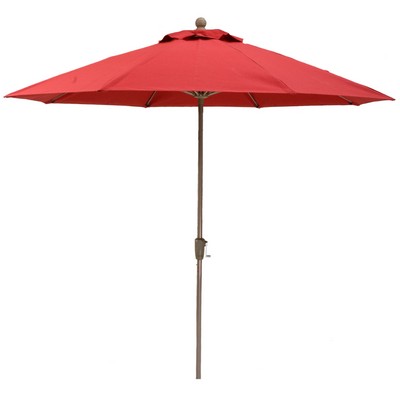US Made 9' Commercial 8 Panel Market Umbrella w/HD Aluminum Pole and Fiberglass Ribs w/Crank