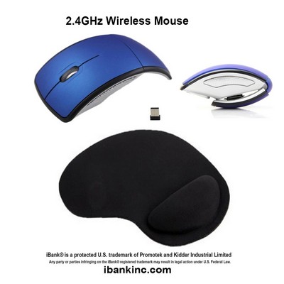 iBank ® 2.4GHz Wireless Mouse + Wrist Rest Mouse Pad