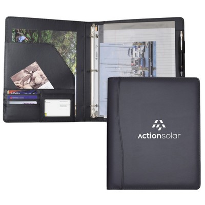 Letter Size Portfolio with 1" 3 Ring Binder (8.5" x 11" Writing Pad)