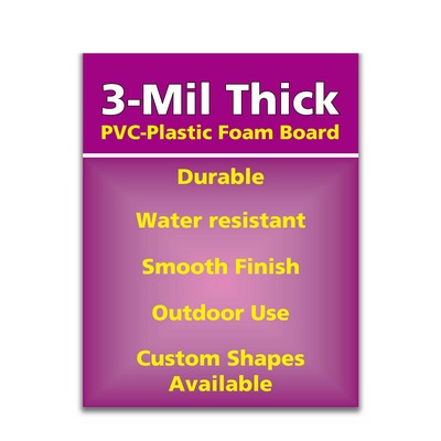 Pvc 12X24 Dbl Plastic 3Mm Foam Board. Full Color